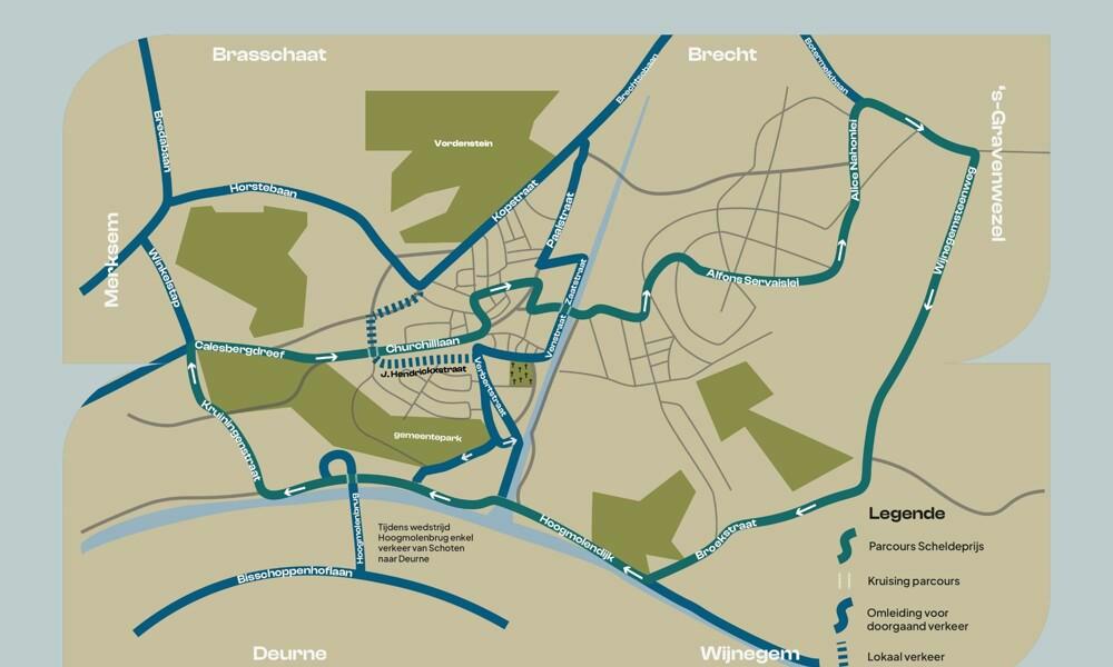 DÉVIATION TRAFFIC TRANSIT – les routes préférables en couleur bleu